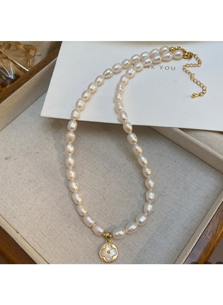 LATEEN Natural Pearl Necklace Fresh Water Peral Necklace With Luxry Gift Box Gift For Mother Wife  Girlfriend - Image 2
